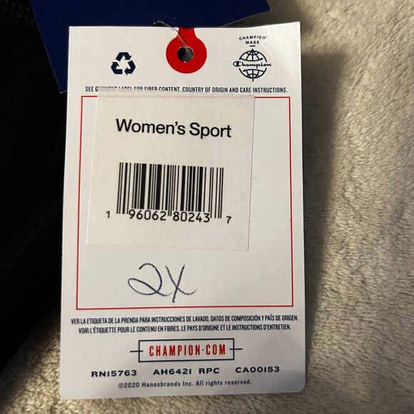 Champion Authentic Black/White Script Logo 7/8 Leggings Size 2X - Picture 4 of 7